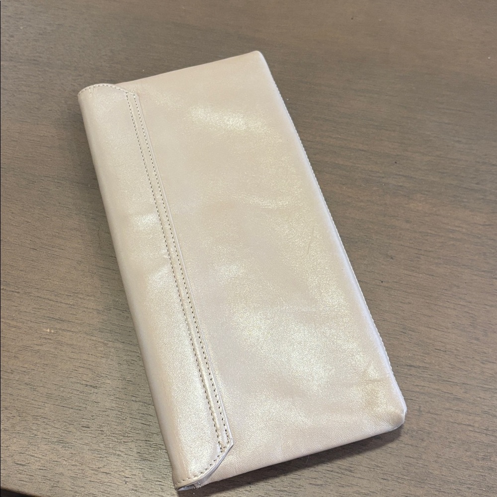 NEW NORDSTROM CLUTCH WALLET LEATHER BEIGE - Picture 5 of 8